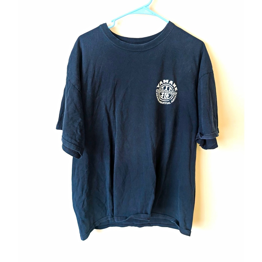 Gildan Ultra Cotton Shirt Mens XL Black Yamane Championship MMA Graphic Tee